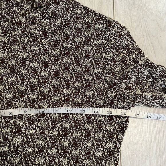 Vintage 90s textured brown and beige high neck bodysuit - Picture 9 of 10